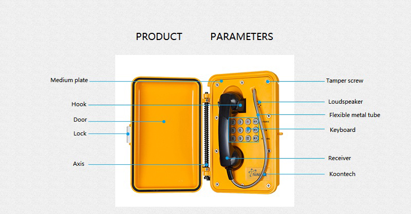 waterproof telephone describe